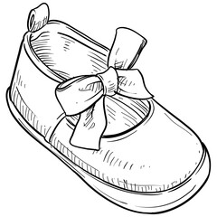 baby shoes handdrawn illustration