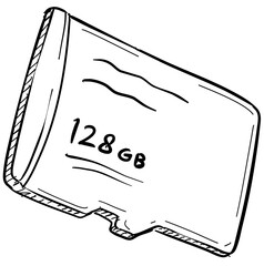 memory card handdrawn illustration