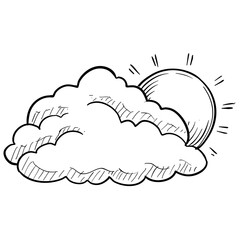 cloudy handdrawn illustration