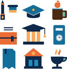 education icons set