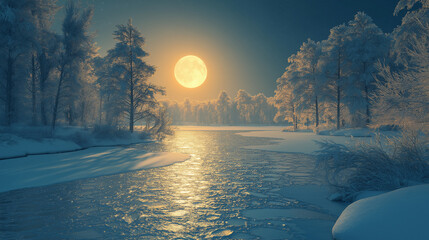 The Moon in the Mountains
