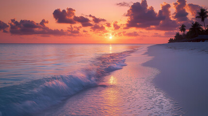 sunset on the beach