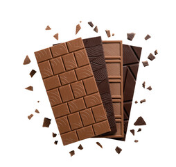 chocolate bar on transparent background