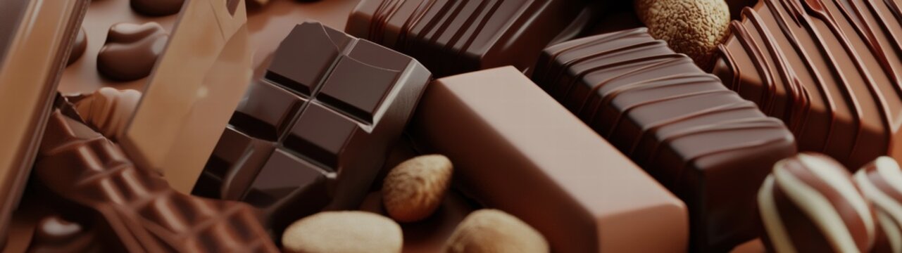 Luxurious assorted chocolates and almonds create a delectable gourmet dessert composition perfect for gifting.