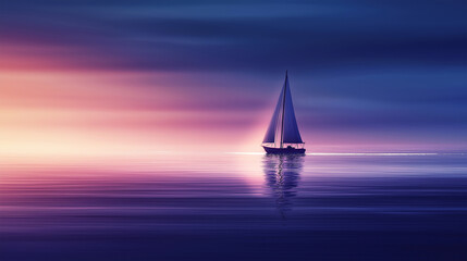 sailboat at sunset