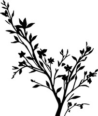 black and white floral background