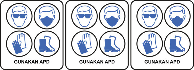Stiker peringatan bahaya industri