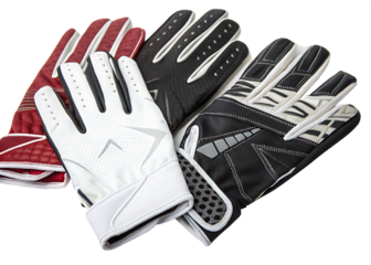 set of football gloves isolated on white background, PNG