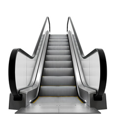 Escalator: Modern Design & Installation on Transparent  background