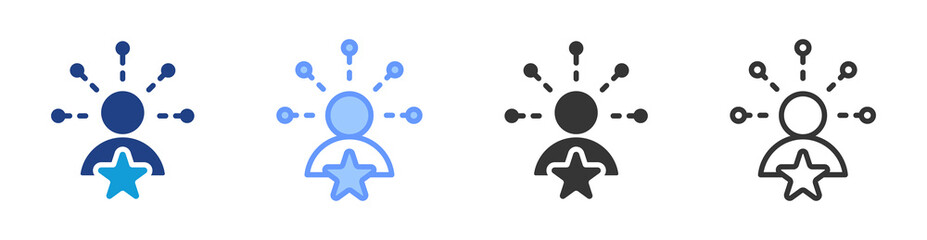 Skills icon set multiple style collection