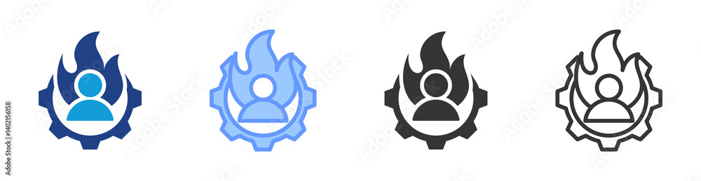Poster motivation icon set multiple style collection