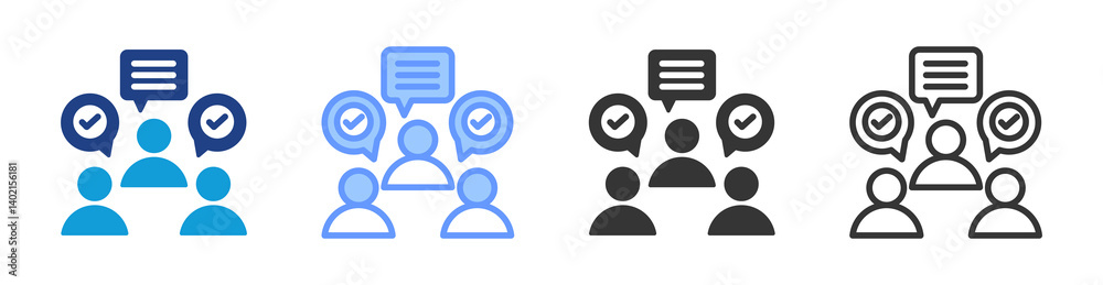 Poster Interpersonal Skills icon set multiple style collection