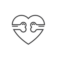bone care line icon vector concept design template