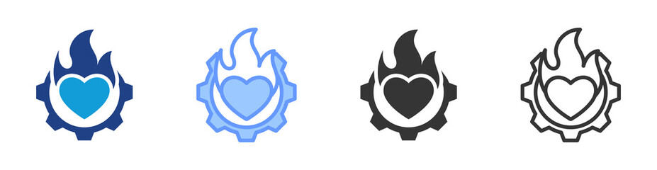 Passion icon set multiple style collection