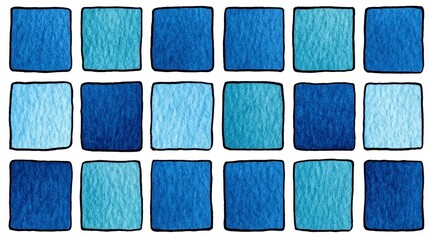 Fototapeta premium Abstract Blue Square Pattern Texture Background