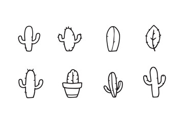 Cactus Leaf line art