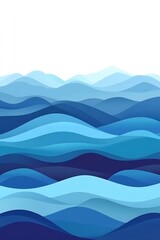 Abstract blue wave pattern background with smooth and serene feeling