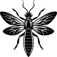 termite with wings silhouette