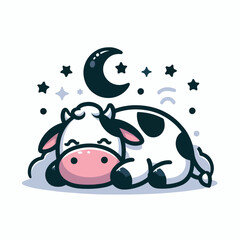 cute cow image vector