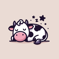 cute cow image vector