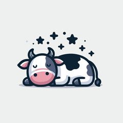 cute cow image vector