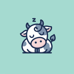 cute cow image vector