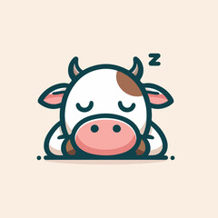 cute cow image vector