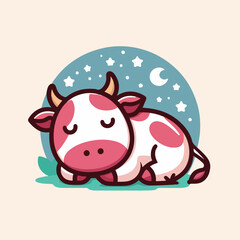 cute cow image vector