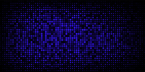 Obraz premium High speed dot moving technology concept. stripes halftone with blue light. speed movement pattern and motion blur over dark blue background. Vector Illustration.