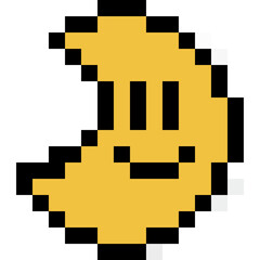 Smile moon of pixel art