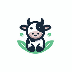 cute cow image vector