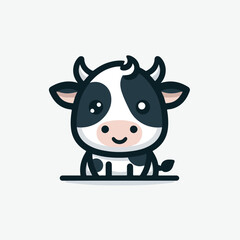 Fototapeta premium cute cow image vector
