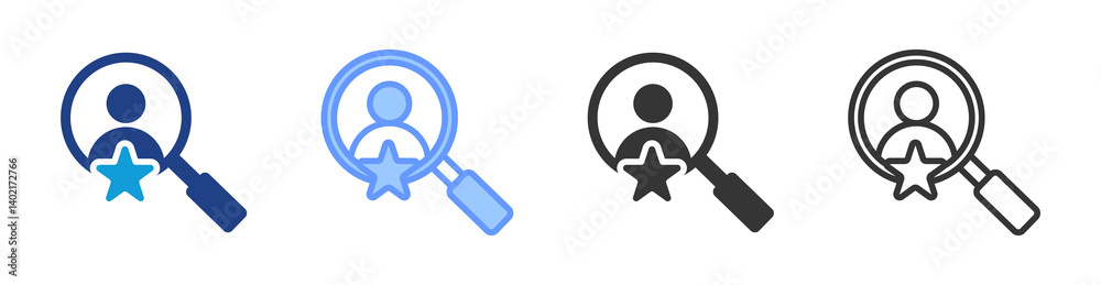 Aufkleber Talent Identification icon set multiple style collection