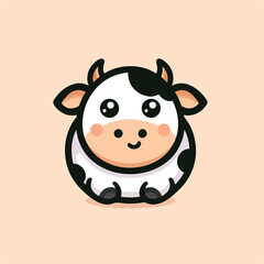cute cow image vector