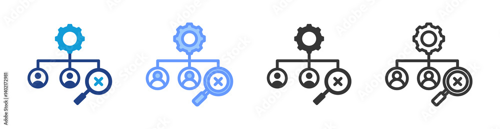 Poster Job Position icon set multiple style collection