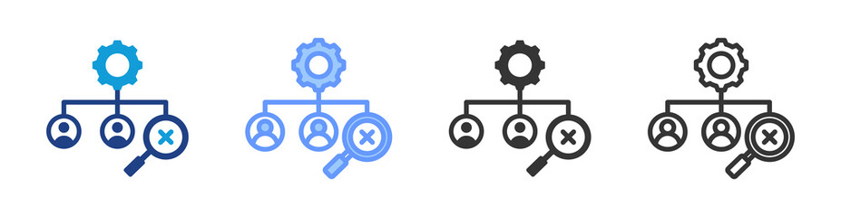 Obraz premium Job Position icon set multiple style collection