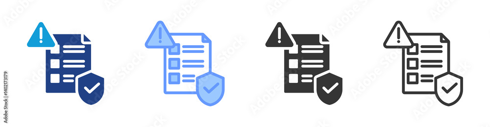Poster emergency planning icon set multiple style collection