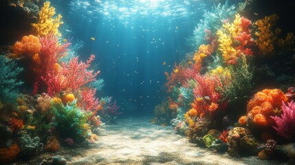Vibrant underwater coral reef
