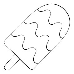lineful popsicle style line cute doodle illustration