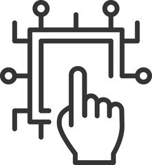 Ai Touch Vector Icon Stock Illustration