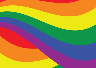 Waving a rainbow flag background, Pride month concept.