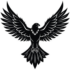 Obraz premium hawk silhouette with wings open