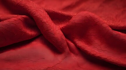 Red texture fabric closeup on a textile.generative.ai