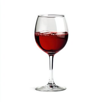 recommend clip art: A clear wine glass filled with red wine