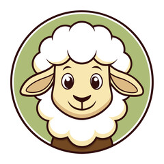 Obraz premium Cute sheep cartoon character