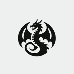 dragon logo vector