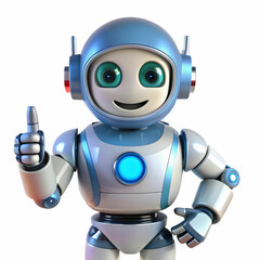 friendly robot giving thumbs