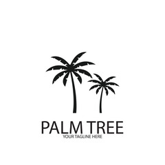 Palm tree summer logo template