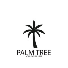 Palm tree summer logo template