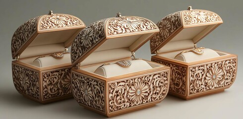 Laser Cut Wood laser cut box with ornaments 